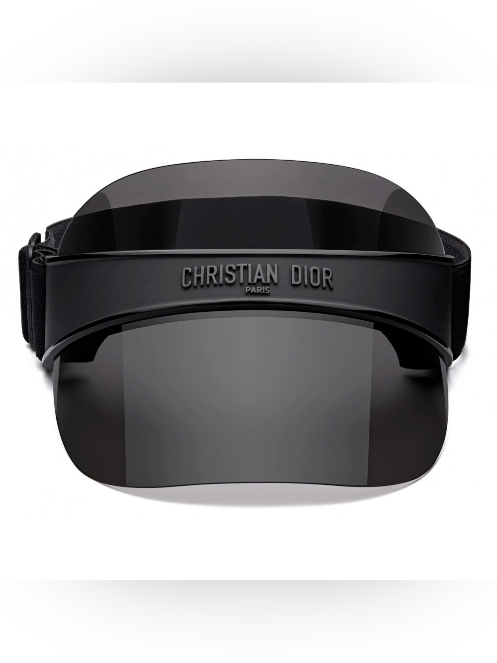 Dior Black Shield Visor with Embossed Logo